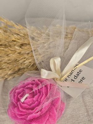 Χειροποίητο αρωματικό κερί παιώνια – Μπομπονιέρα