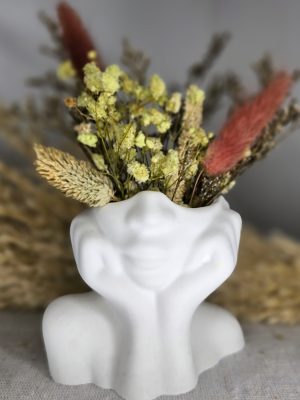 Γύψινο βάζο προτομή γυναίκας