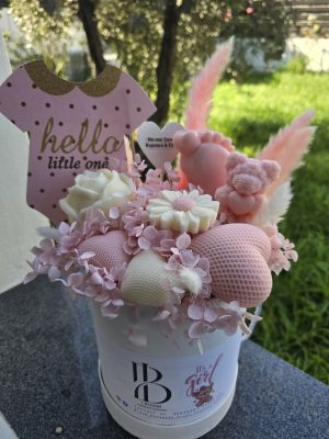 Μπουκέτο λουλουδιών από αρωματικά κεριά - It's a girl