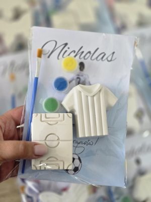 Ποδόσφαιρο - Σετ ζωγραφικής με γύψινες φιγούρες - Παιδική Μπομπονιέρα