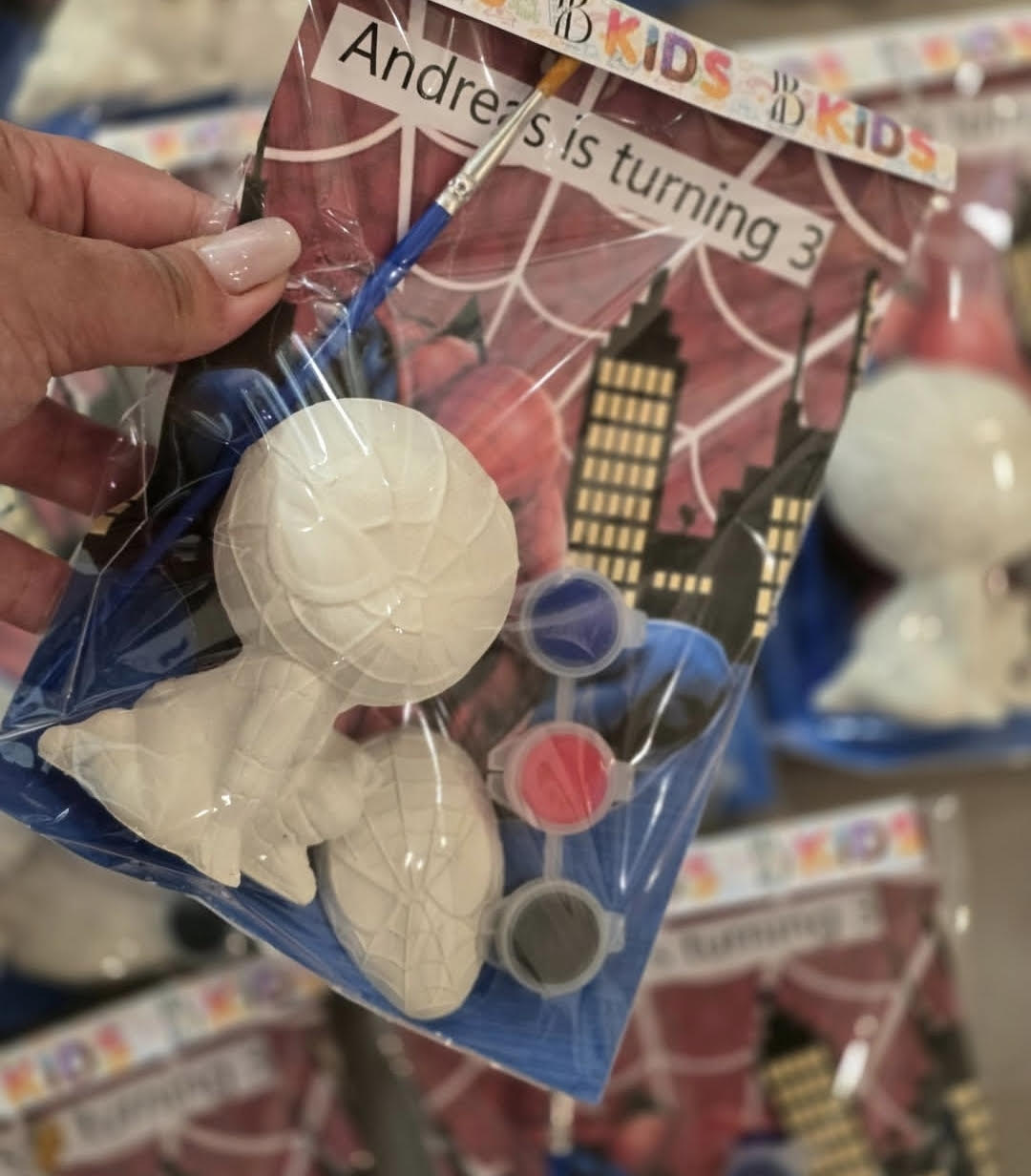 Spiderman - Σετ ζωγραφικής με γύψινες φιγούρες - Παιδική Μπομπονιέρα